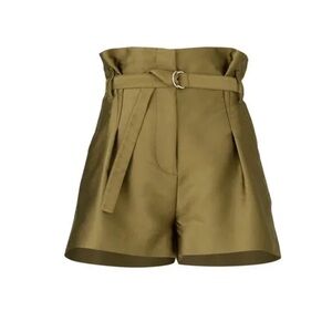 3.1 Phillip Lim High-Waisted Satin Origami Shorts Sz 8